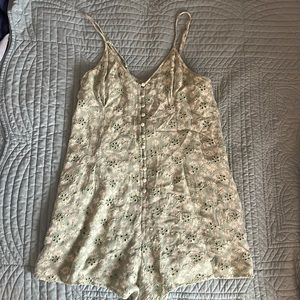 American Eagle green floral romper